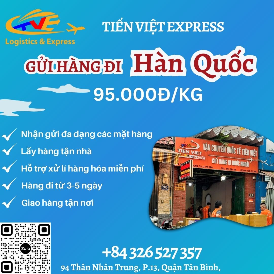 Gửi hàng đi Hàn Quốc  - Tiến Việt Express